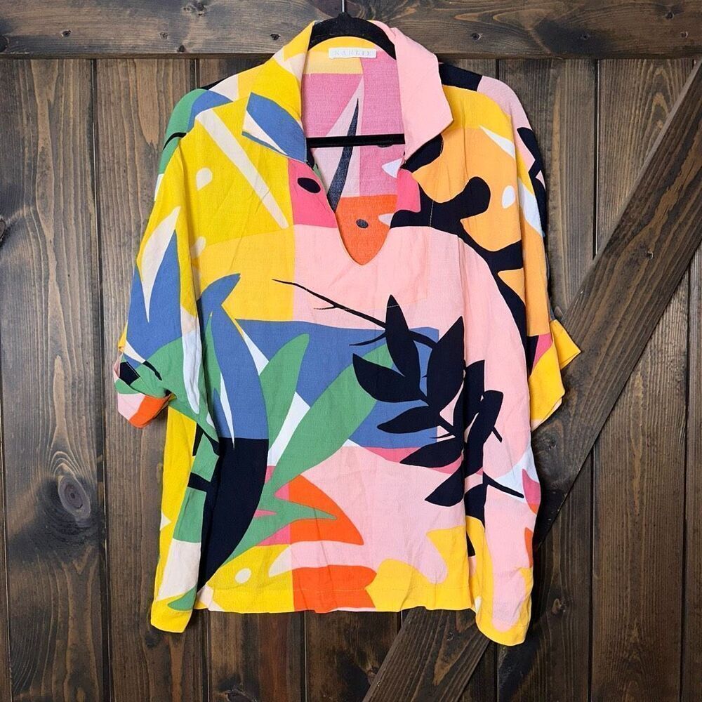 Karlie Colorful Popover Top